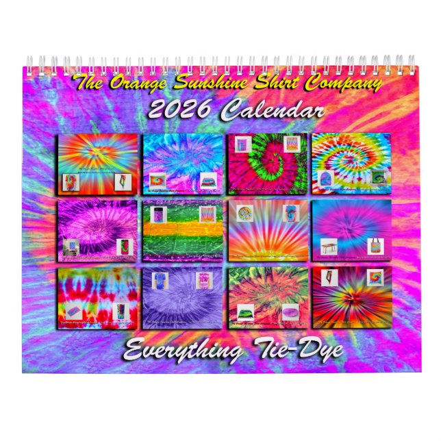 Calendário Tudo Tie-Dye 2026 (Verso)