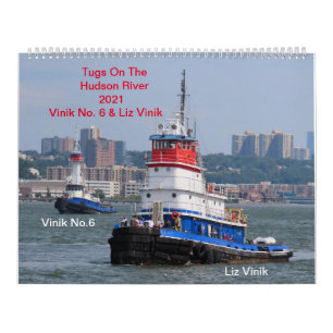 Calendário Tugs Vinik No. 6 E Liz Vinik No Rio Hudson