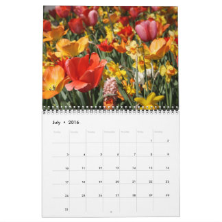 Calendário Tulipas e moinhos de vento