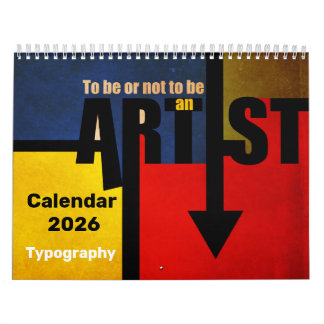 Calendário Typography Calendar
