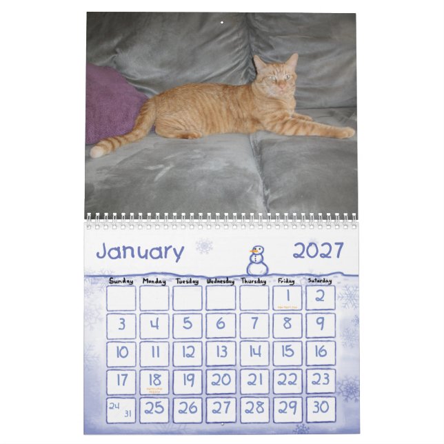 Calendário Um ano com Pokey (Jan 2027)