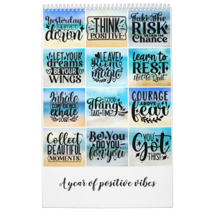 Calendário Um ano de vibrações positivas