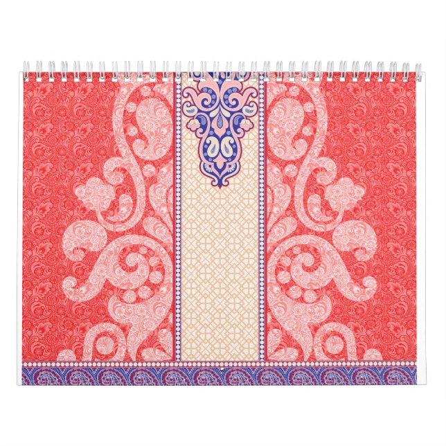 Calendário um cartão com coração vermelho (Capa)