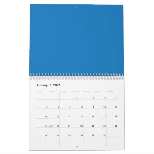 Calendário Um céu azul claro sem nuvens preenche todo o F