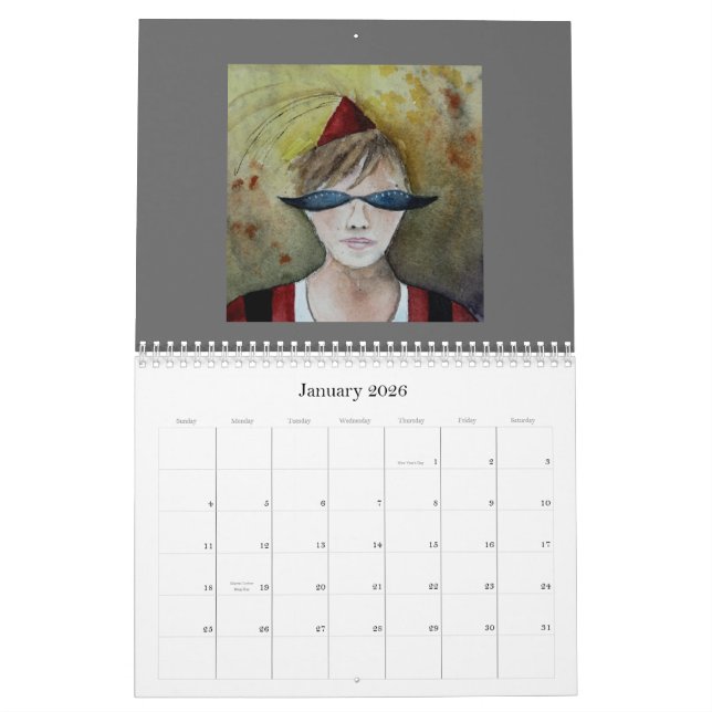 Calendário Um cheio principal da rareza (Jan 2026)