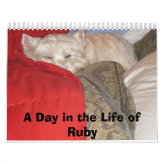 Calendário Um dia na vida do rubi--A arte de Napping
