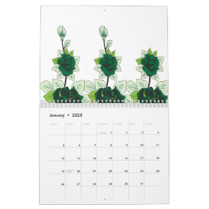 Calendário Um filhote de recuperação de ouros fica em um camp