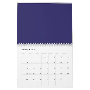 Calendário um fundo azul com um relógio