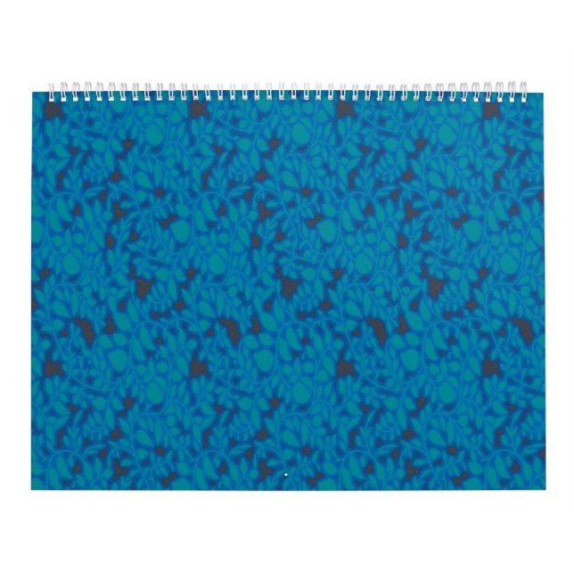 Calendário um fundo azul e preto com um padrão (Capa)
