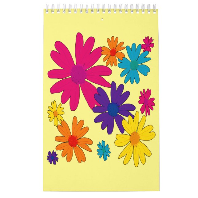 Calendário Um leito floral de flores margaridas (Capa)