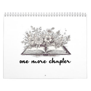Calendário Um Livro Mais Capítulo Com Flores 