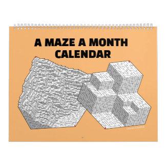 Calendário Um Maze A Mês
