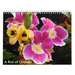 Calendário Um motim das orquídeas