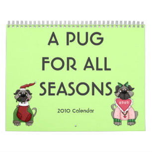 Calendário Um Pug Para Todas As Estações