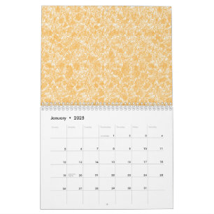 Calendário Um tapete redondo com uma mistura vibrante de amar