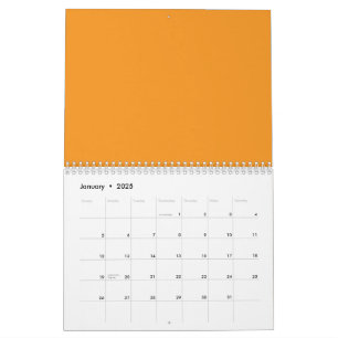 Calendário Uma abstrato de mistura vibrante de laranja, verme