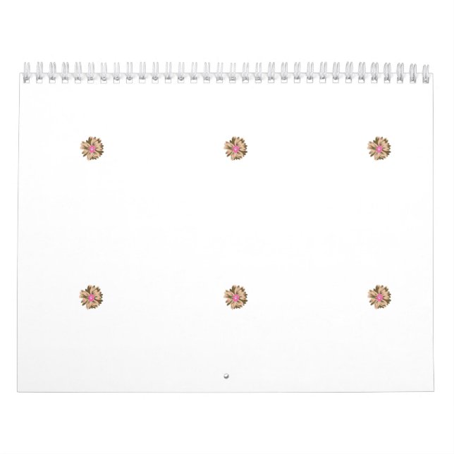 Calendário Uma ilustração floral colorida com um único (Capa)