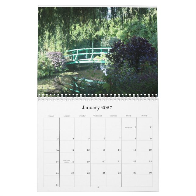 Calendário Uma manhã no jardim de Monet (Jan 2027)
