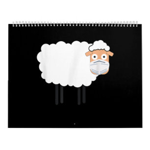 Calendário Uma Ovelha Vestindo Uma Máscara Presente de Ovi
