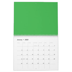 Calendário Uma paisagem exuberante cheia de árvores verdes de