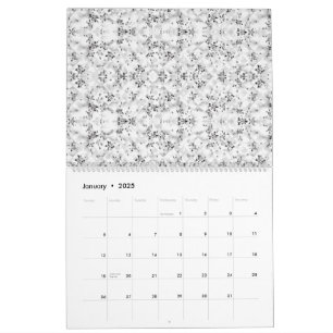 Calendário Uma parede visualmente impressionante com padrão b