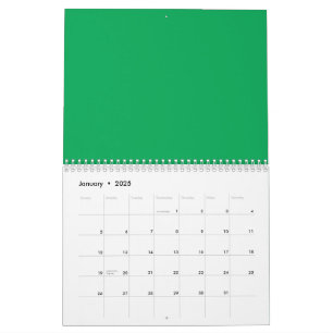 Calendário Uma samambaia verde-luxuosa, delicada e intricada