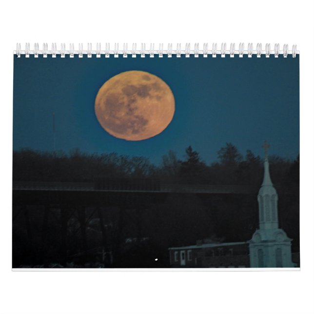 Calendário Uma variedade de luas ao longo do ano (Capa)