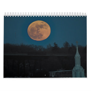 Calendário Uma variedade de luas ao longo do ano