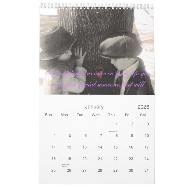 Calendário Uma vez em cima de uma noiva minha vida para… (Jan 2026)