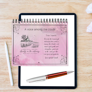 Calendário Uma Voz Personalizada Entre as Nuvens Rosa Cristã