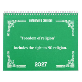 Calendário Unbeliever's 