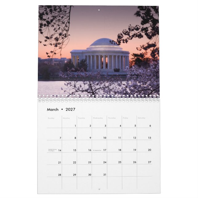 Calendário Único de Belas Artes Washington DC 2023 (Mar 2027)