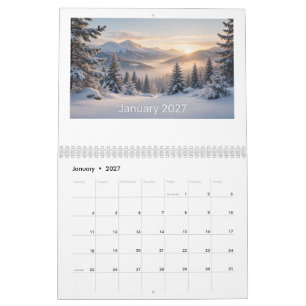 Calendário único e fofo de 2027