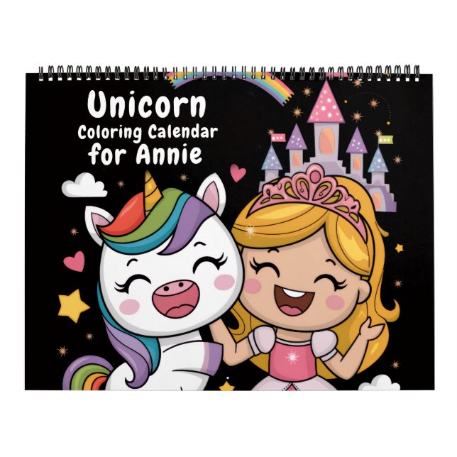 Calendário Unicorn and Princess Coloring Calendar (Capa)
