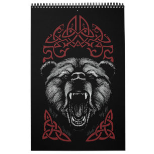 Calendário Urso Vikingo Rugindo
