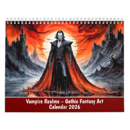 Calendário Vampire Realms – Gothic Fantasy Art Calendar 2026