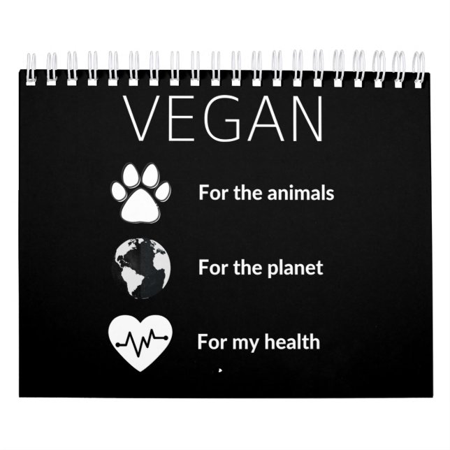 Calendário Vegano por los animales| Vegan para animais (Capa)