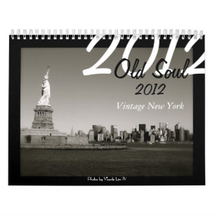 Calendário velho da alma 2012 - vintage New York