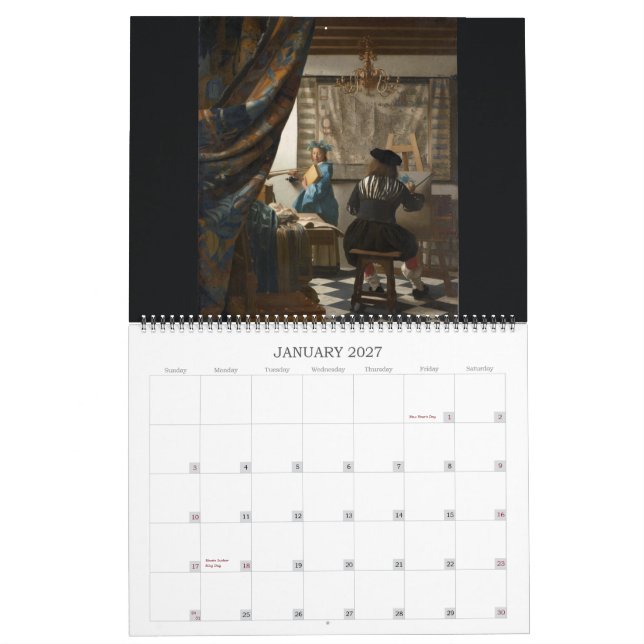 Calendário Vermeer 2016 enorme (Jan 2027)