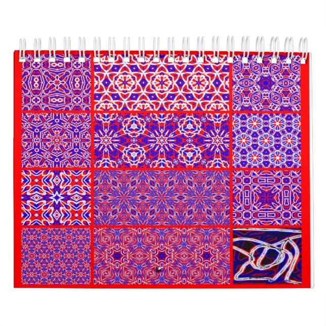 Calendário Vermelho, Branco e Azul (Capa)