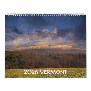 Calendário Vermont 2026