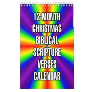 Calendário Versículos Bíblicos de Natal de 12 Meses