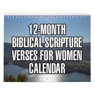 Calendário Versículos Bíblicos para Mulheres de 12 Meses
