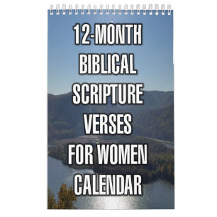 Calendário Versículos Bíblicos para Mulheres de 12 Meses
