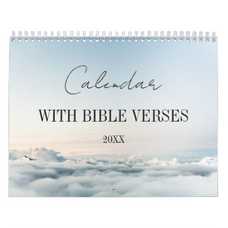 Calendário versículos bíblicos religiosos cristãos