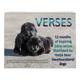 Calendário Versos de Notta Bear Newfoundlands