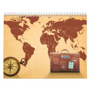 Calendário Viagem do mundo