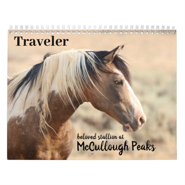 Calendário Viajante de McCullough Peaks Cavalo Selvagem (Capa)