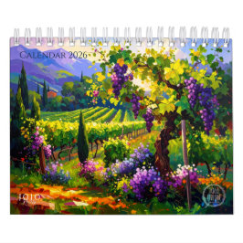 Calendário Vibrant Impasto Art Calendar 2026