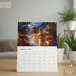Calendário Vibrant Impasto Art Calendar 2026